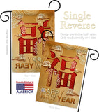 Blessing New Year - New Year Winter Vertical Impressions Decorative Flags HG192310 Made In USA