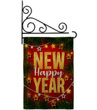 Lightful New Year - New Year Winter Vertical Impressions Decorative Flags HG116018 Made In USA