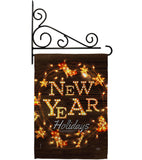 Brightly New Year - New Year Winter Vertical Impressions Decorative Flags HG116019 Made In USA