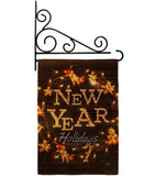 Brightly New Year - New Year Winter Vertical Impressions Decorative Flags HG116019 Made In USA