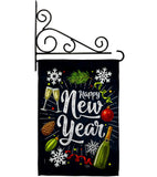 Winter New Year - New Year Winter Vertical Impressions Decorative Flags HG116027 Made In USA