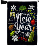 Winter New Year - New Year Winter Vertical Impressions Decorative Flags HG116027 Made In USA