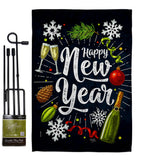 Winter New Year - New Year Winter Vertical Impressions Decorative Flags HG116027 Made In USA