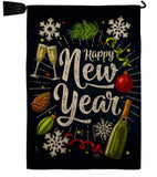 Winter New Year - New Year Winter Vertical Impressions Decorative Flags HG116027 Made In USA