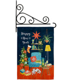 New Year Happy Place - New Year Winter Vertical Impressions Decorative Flags HG130294 Made In USA