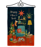 New Year Happy Place - New Year Winter Vertical Impressions Decorative Flags HG130294 Made In USA