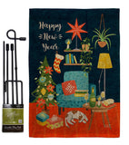 New Year Happy Place - New Year Winter Vertical Impressions Decorative Flags HG130294 Made In USA