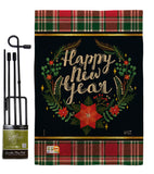 Winter New Year - New Year Winter Vertical Impressions Decorative Flags HG137222 Made In USA