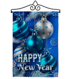 New Year Ornaments - New Year Winter Vertical Impressions Decorative Flags HG137367 Made In USA