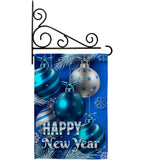 New Year Ornaments - New Year Winter Vertical Impressions Decorative Flags HG137367 Made In USA