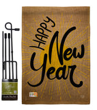 Happy New Year - New Year Winter Vertical Impressions Decorative Flags HG191048 Made In USA