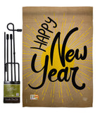 Happy New Year - New Year Winter Vertical Impressions Decorative Flags HG191048 Made In USA