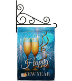 New Year Fireworks - New Year Winter Vertical Impressions Decorative Flags HG191075 Made In USA