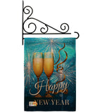 New Year Fireworks - New Year Winter Vertical Impressions Decorative Flags HG191075 Made In USA