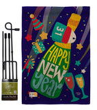 Celebrating New Year - New Year Winter Vertical Impressions Decorative Flags HG192049 Made In USA