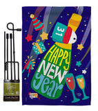 Celebrating New Year - New Year Winter Vertical Impressions Decorative Flags HG192049 Made In USA