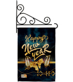 Cheerful New Year - New Year Winter Vertical Impressions Decorative Flags HG192146 Made In USA