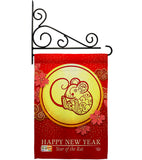 Rat of Year - New Year Winter Vertical Impressions Decorative Flags HG192178 Made In USA