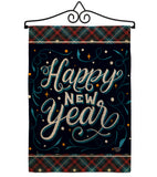 Bring New Year - New Year Winter Vertical Impressions Decorative Flags HG192238 Made In USA