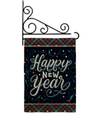 Bring New Year - New Year Winter Vertical Impressions Decorative Flags HG192238 Made In USA