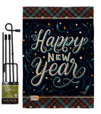 Bring New Year - New Year Winter Vertical Impressions Decorative Flags HG192238 Made In USA