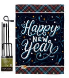 Bring New Year - New Year Winter Vertical Impressions Decorative Flags HG192238 Made In USA