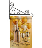 Golden New Year - New Year Winter Vertical Impressions Decorative Flags HG192266 Made In USA