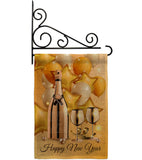 Golden New Year - New Year Winter Vertical Impressions Decorative Flags HG192266 Made In USA