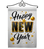 Happy New Year - New Year Winter Vertical Impressions Decorative Flags HG192295 Made In USA