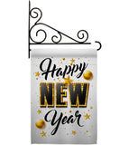 Happy New Year - New Year Winter Vertical Impressions Decorative Flags HG192295 Made In USA