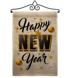 Happy New Year - New Year Winter Vertical Impressions Decorative Flags HG192295 Made In USA