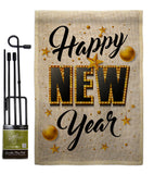 Happy New Year - New Year Winter Vertical Impressions Decorative Flags HG192295 Made In USA