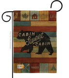 Cabin Sweet Cabin - Outdoor Nature Vertical Impressions Decorative Flags HG109052 Made In USA