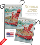 Find Me At The Lake - Outdoor Nature Vertical Impressions Decorative Flags HG109069 Made In USA