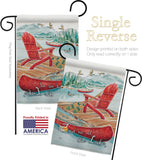 Find Me At The Lake - Outdoor Nature Vertical Impressions Decorative Flags HG109069 Made In USA