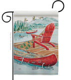 Find Me At The Lake - Outdoor Nature Vertical Impressions Decorative Flags HG109069 Made In USA