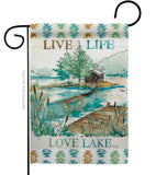 Live Life Lake - Outdoor Nature Vertical Impressions Decorative Flags HG109072 Made In USA