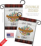 Live Love Lake - Outdoor Nature Vertical Impressions Decorative Flags HG109073 Made In USA