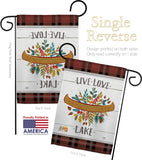 Live Love Lake - Outdoor Nature Vertical Impressions Decorative Flags HG109073 Made In USA