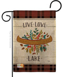 Live Love Lake - Outdoor Nature Vertical Impressions Decorative Flags HG109073 Made In USA