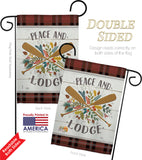 Peace And Lodge - Outdoor Nature Vertical Impressions Decorative Flags HG109074 Made In USA