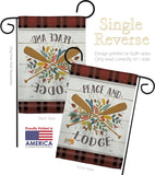 Peace And Lodge - Outdoor Nature Vertical Impressions Decorative Flags HG109074 Made In USA