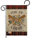 Peace And Lodge - Outdoor Nature Vertical Impressions Decorative Flags HG109074 Made In USA