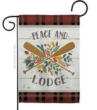 Peace And Lodge - Outdoor Nature Vertical Impressions Decorative Flags HG109074 Made In USA