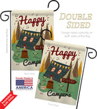 Happy Campers - Outdoor Nature Vertical Impressions Decorative Flags HG137011 Made In USA