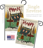 Happy Campers - Outdoor Nature Vertical Impressions Decorative Flags HG137011 Made In USA