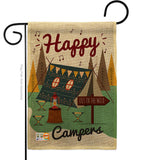 Happy Campers - Outdoor Nature Vertical Impressions Decorative Flags HG137011 Made In USA