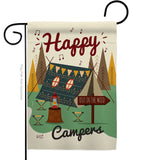 Happy Campers - Outdoor Nature Vertical Impressions Decorative Flags HG137011 Made In USA