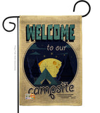 Welcome Campsite - Outdoor Nature Vertical Impressions Decorative Flags HG137061 Made In USA