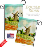 Hillside Windmills - Outdoor Nature Vertical Impressions Decorative Flags HG192526 Made In USA